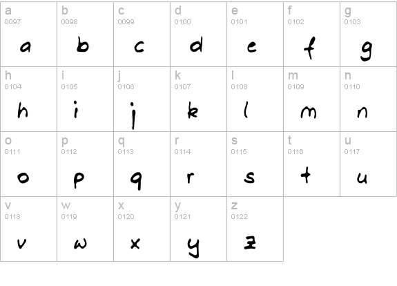 Dani lowercase a-z preview