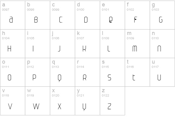 Danthin lowercase a-z preview