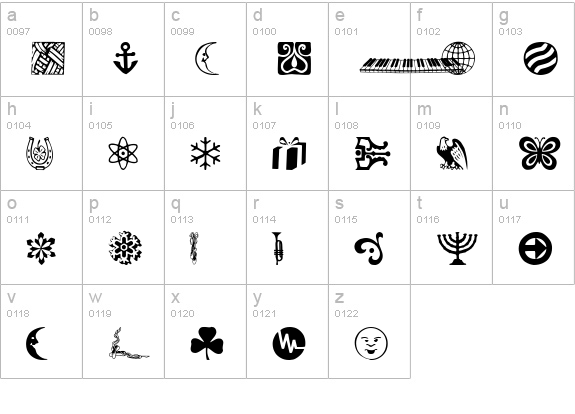 DaOth Regular lowercase a-z preview