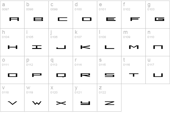 Dark Empire lowercase a-z preview