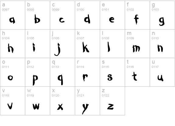 Dark Half BTN Bold lowercase a-z preview