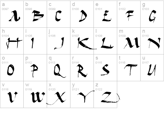 Dark Horse Expanded lowercase a-z preview