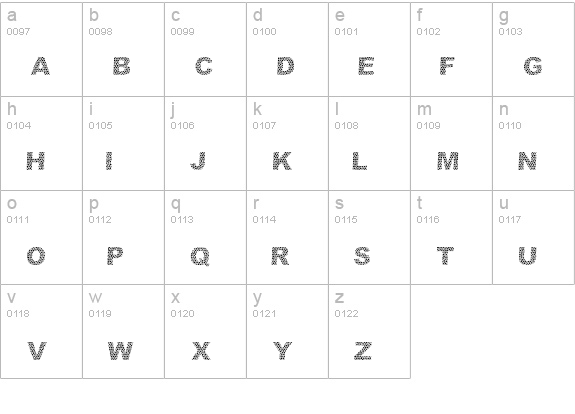 dark skin  lowercase a-z preview