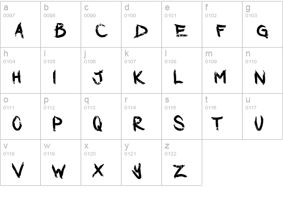 Dark Waters Regular lowercase a-z preview