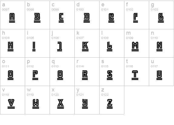 Darmstadt Arts NF lowercase a-z preview