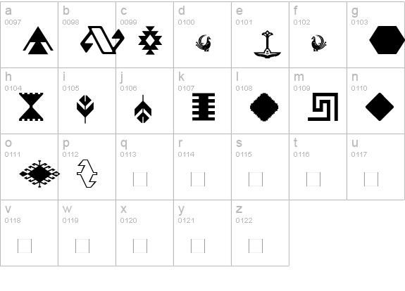 Dastafarin-Regular lowercase a-z preview