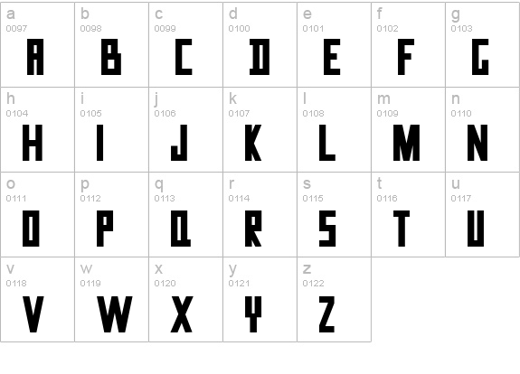 Data Trash lowercase a-z preview