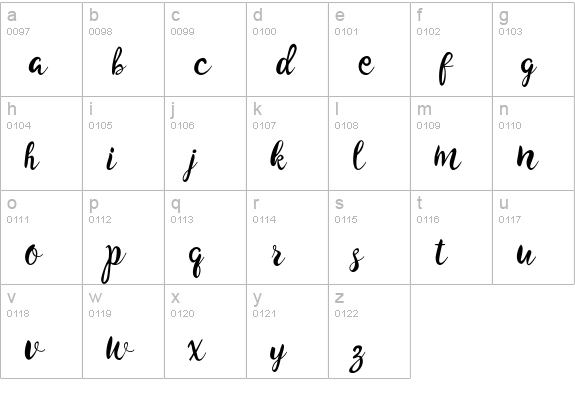 daviya lowercase a-z preview