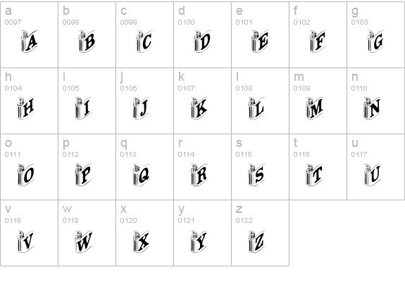 Davys-Ribbons lowercase a-z preview