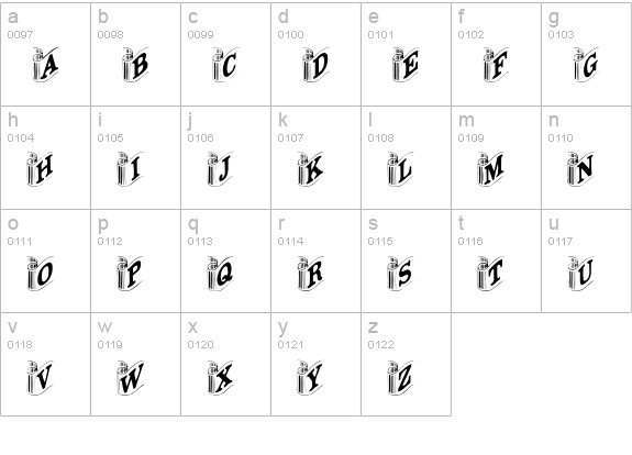 DavysRibbons lowercase a-z preview