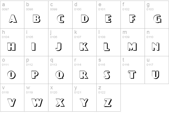 Day Poster Shadow NF lowercase a-z preview