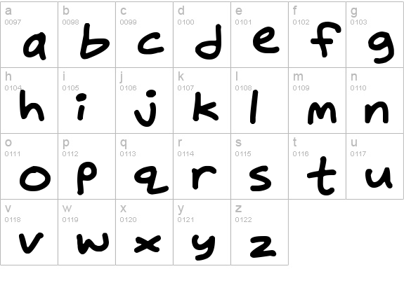 Daydreamer
 lowercase a-z preview