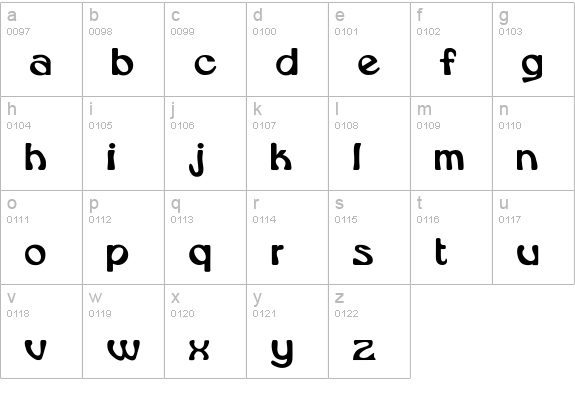 Daytona- lowercase a-z preview