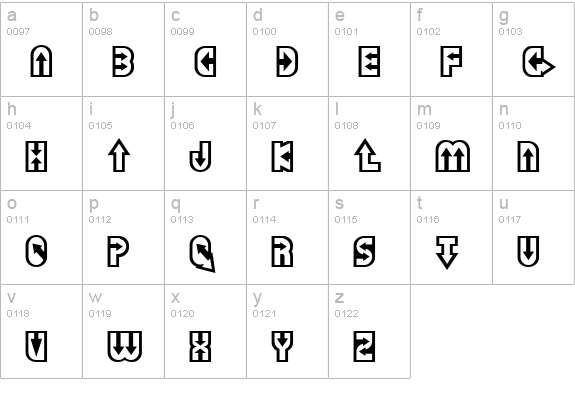 Dazey lowercase a-z preview