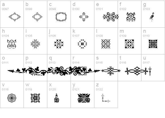 DBL MedievalDesign lowercase a-z preview