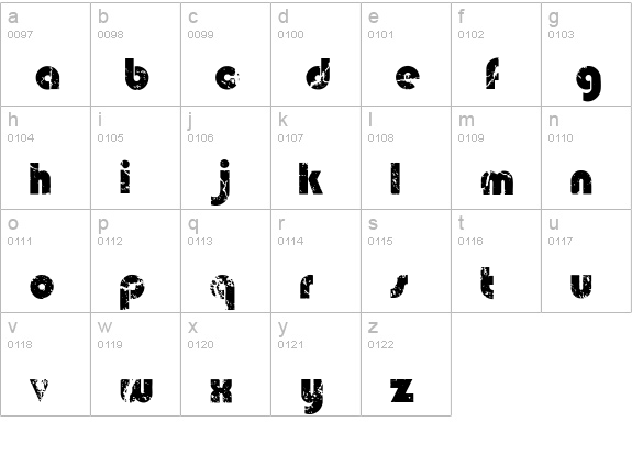 Deadmobil lowercase a-z preview