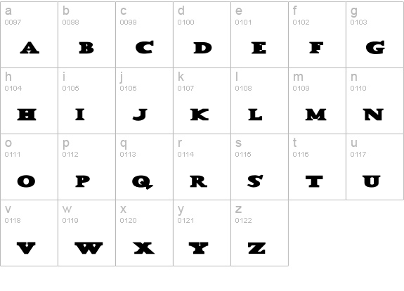 DeadMuleCanyon lowercase a-z preview