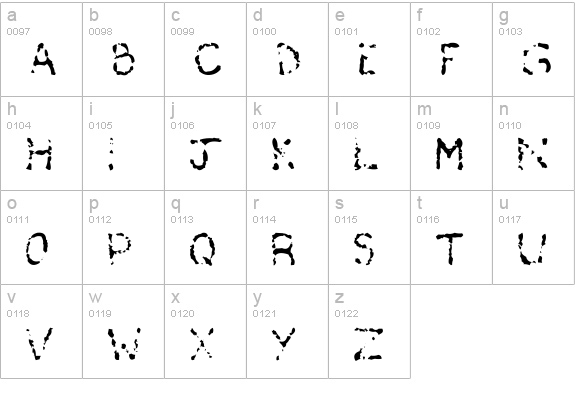 Deaf As A Post lowercase a-z preview