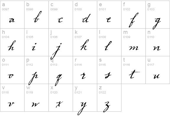 Dear Sarah Alt Two lowercase a-z preview