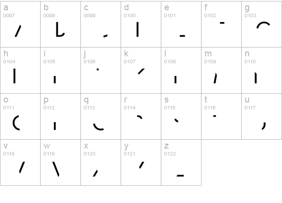DearJohn-Bold lowercase a-z preview