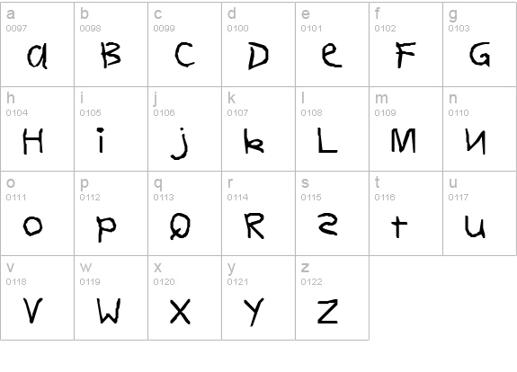 DearTeacher-Nor lowercase a-z preview
