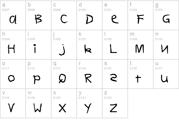 DearTeacher-Normal lowercase a-z preview