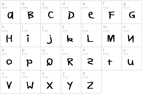 DearTeacher-Normal Bold lowercase a-z preview