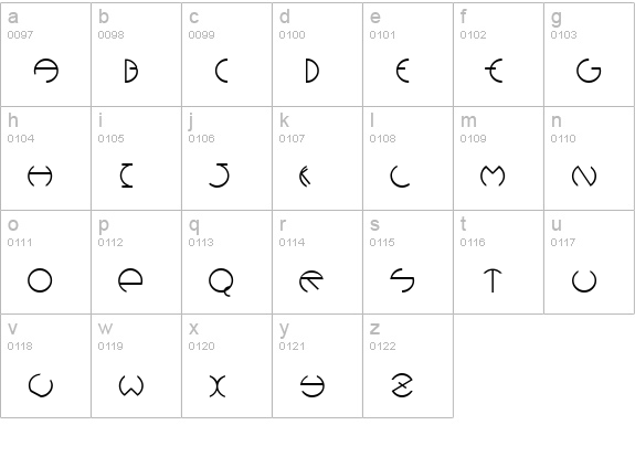 DebevicDeco lowercase a-z preview