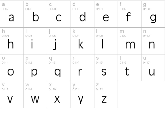 Decade Light SSi Light lowercase a-z preview