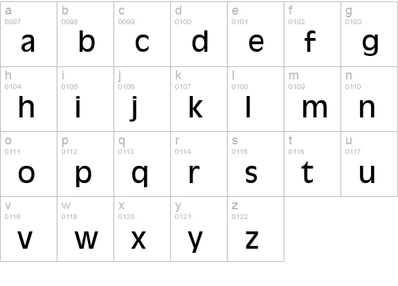 Decade SSi lowercase a-z preview