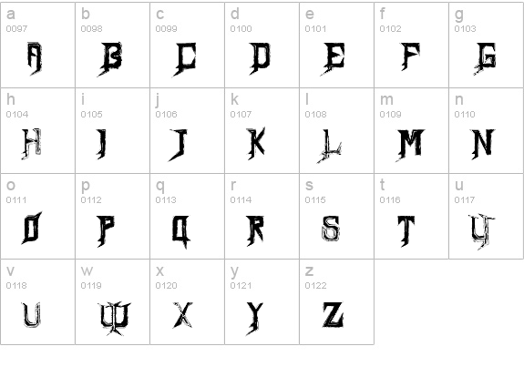 Decas Bold lowercase a-z preview