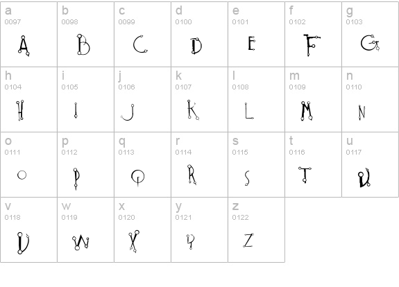 DecEpicure lowercase a-z preview