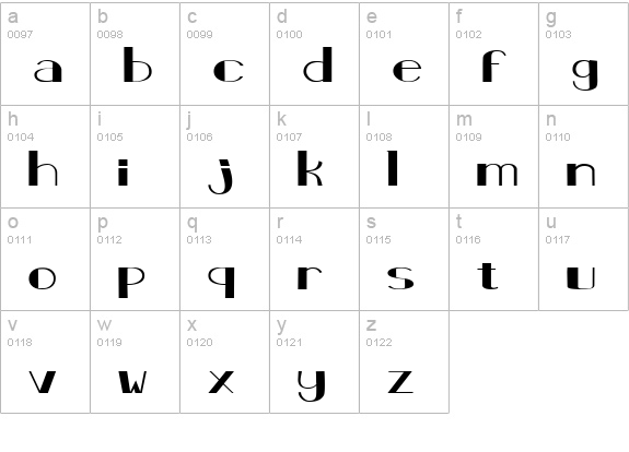 Deco Card lowercase a-z preview