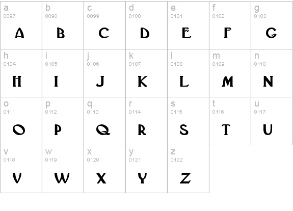 Deco-Extended Bold lowercase a-z preview