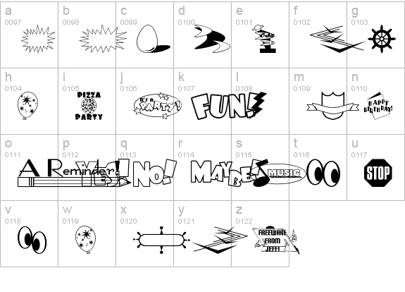 Decorative Elements JL lowercase a-z preview