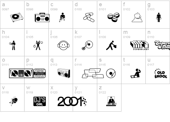 Deejay Supreme lowercase a-z preview