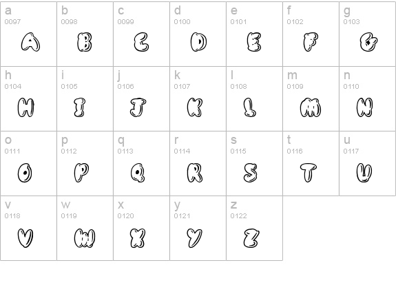 Definately Maybe lowercase a-z preview