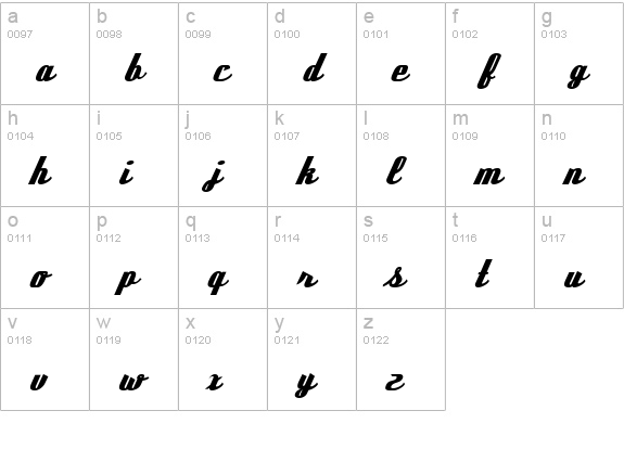 Deftone Stylus lowercase a-z preview