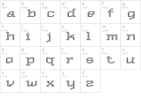Deko lowercase a-z preview