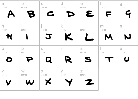 delarge marker pen lowercase a-z preview
