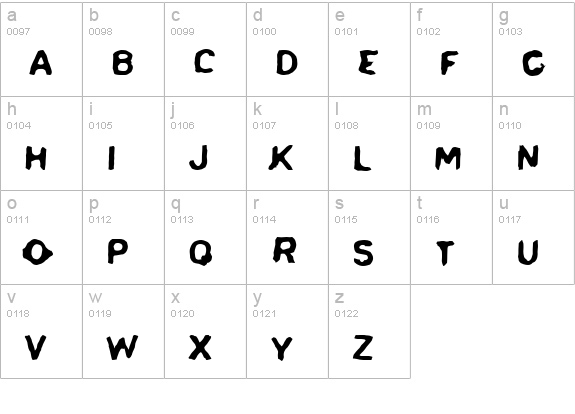 Delerium lowercase a-z preview