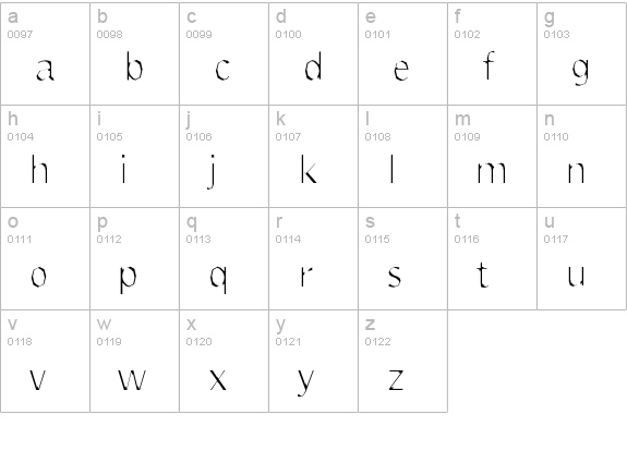 Delinquent Extract lowercase a-z preview