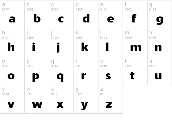 Delta Jaeger Bold lowercase a-z preview