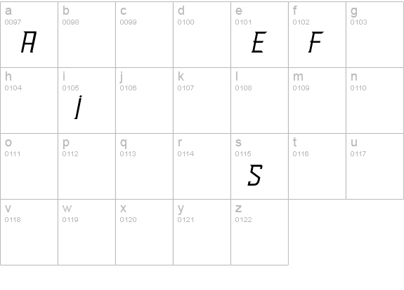 Delux-Normal lowercase a-z preview