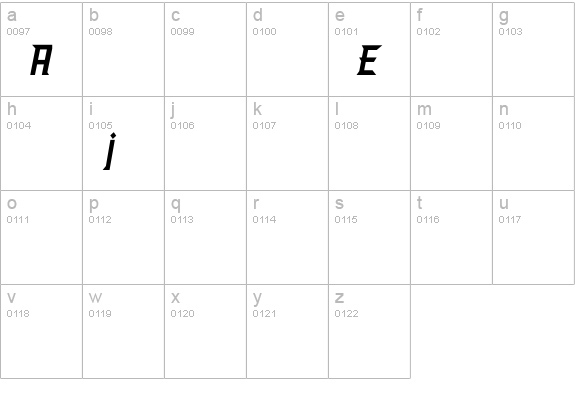 Delux-UltraBold lowercase a-z preview