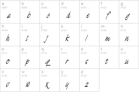 DemianEF lowercase a-z preview