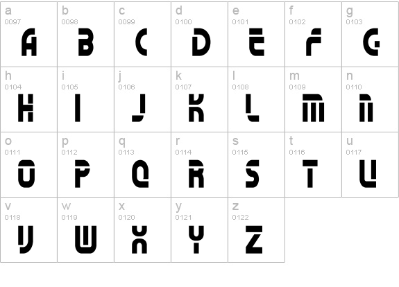 DemonMetallicFont lowercase a-z preview