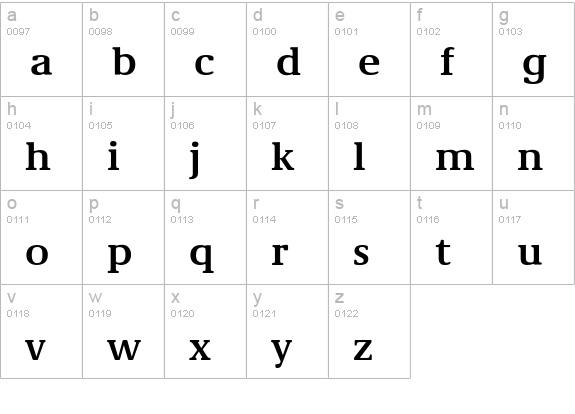 DemosEF-SemiBold lowercase a-z preview