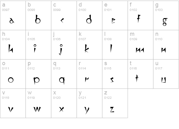 Demotte Regular lowercase a-z preview