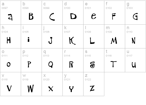 DenneyOne lowercase a-z preview